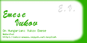 emese vukov business card